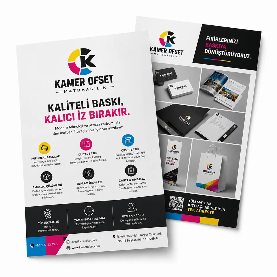Renkli el ilanı baskı örneği