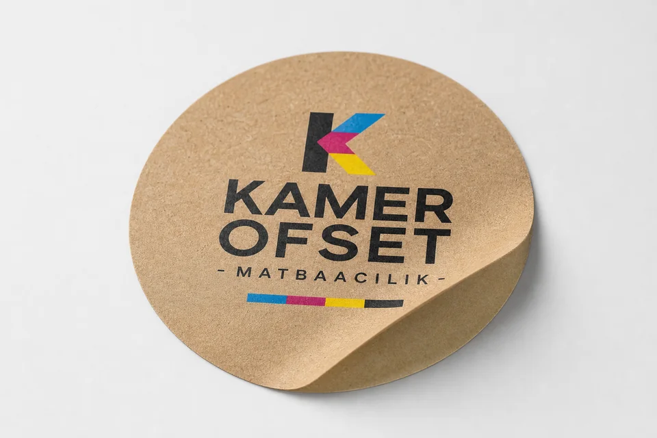 Kraft Sticker baskı örneği